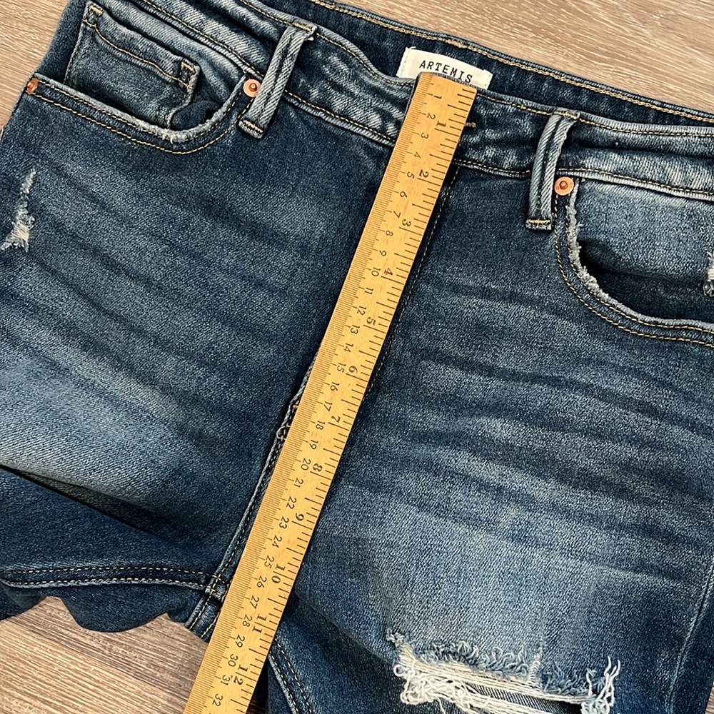 Artemis Vintage Distressed Straight Leg Jeans - Picture 6 of 15
